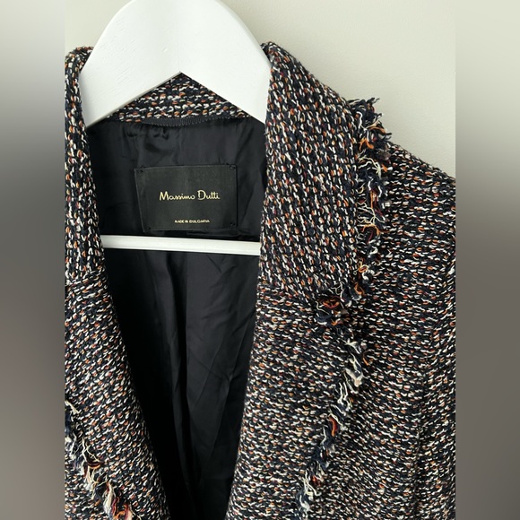 Massimo Dutti long coat / blazer - navy and copper, size US 4 - Picture 1 of 9